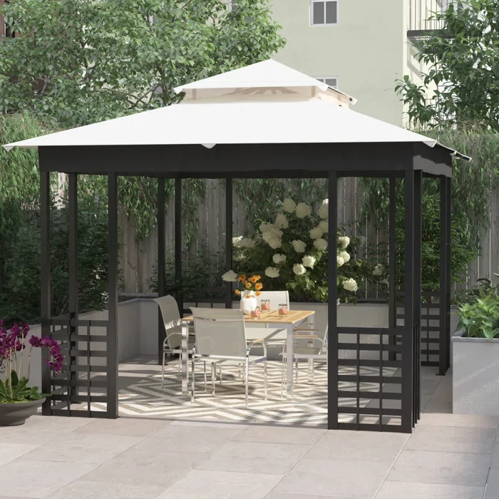 Jaipur 13 Ft. W x 11 Ft. D Steel Patio Gazebo