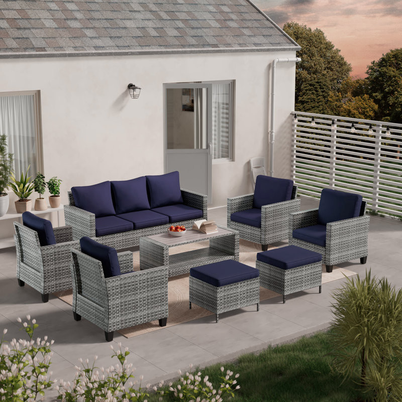 Delreal 7 - Person Outdoor Seating Group with Cushions