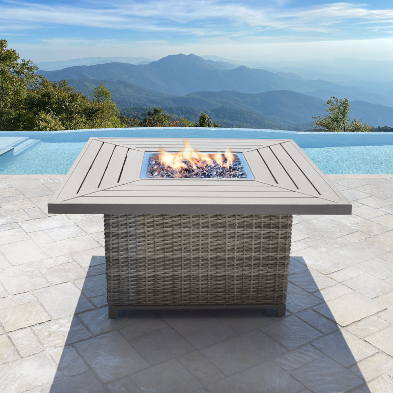 Jant 23.5" H x 42" W Aluminum Propane Outdoor Fire Pit Table