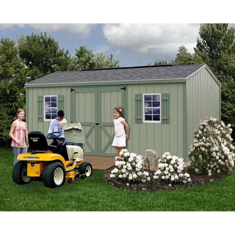 Cypress 10 ft. W x 16 ft. D Solid and Manufactured Wood Storage Shed