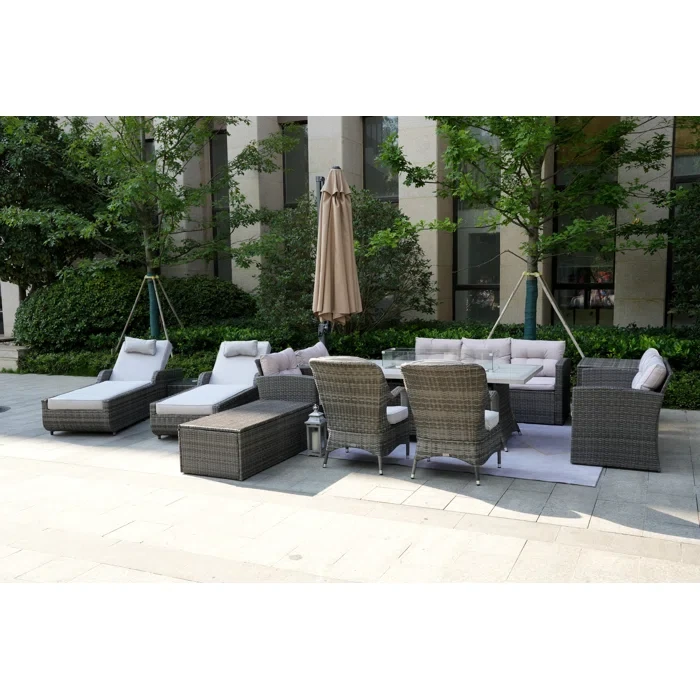 Alseepa 11 - Person Outdoor Seating Group with Cushions