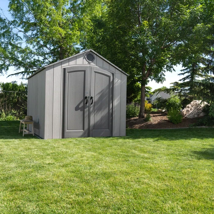 8 Ft. x 10 Ft. High-Density Polyethylene (Plastic) Steel Reinforced Outdoor Storage Shed