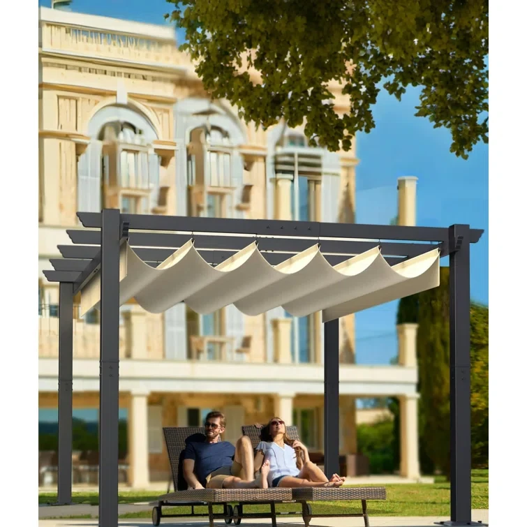 8.5 Ft. W Aluminum Pergola with Canopy