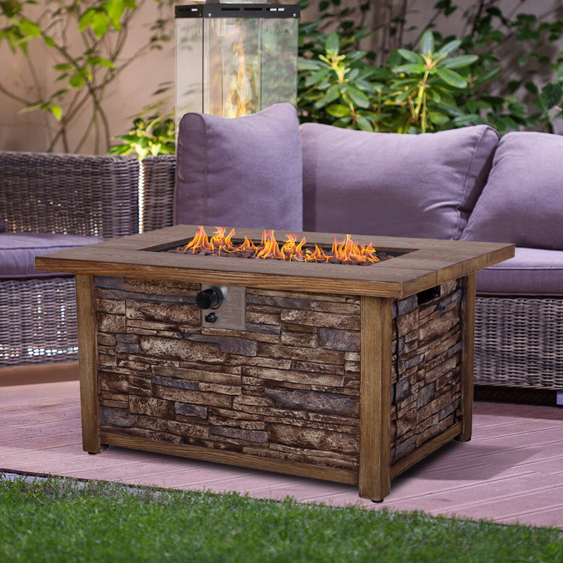 Frederikke 23.8 H 50000 BTU Outdoor Gas Fire Pit Table