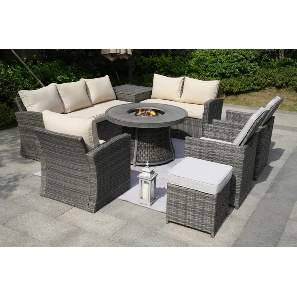 Areefa 10 - Person Outdoor Seating Group with Cushions