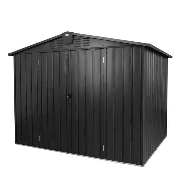 76.57"H x 118.43"W x 95.12"D Metal Portable Storage Shed