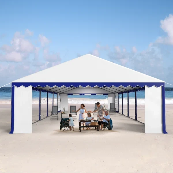 Syritta 20 Ft. W x 40 Ft. DSteel Canopy Tent With 6 Side Walls Heavy Duty Party Tents For Parties