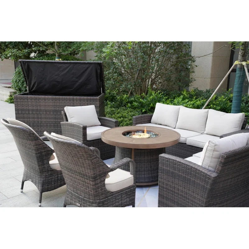 Areefa 8 - Person Outdoor Seating Group with Cushions