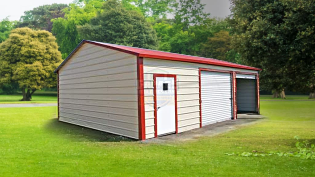 Metal Garages 22'x36' Boxed Eave Garage