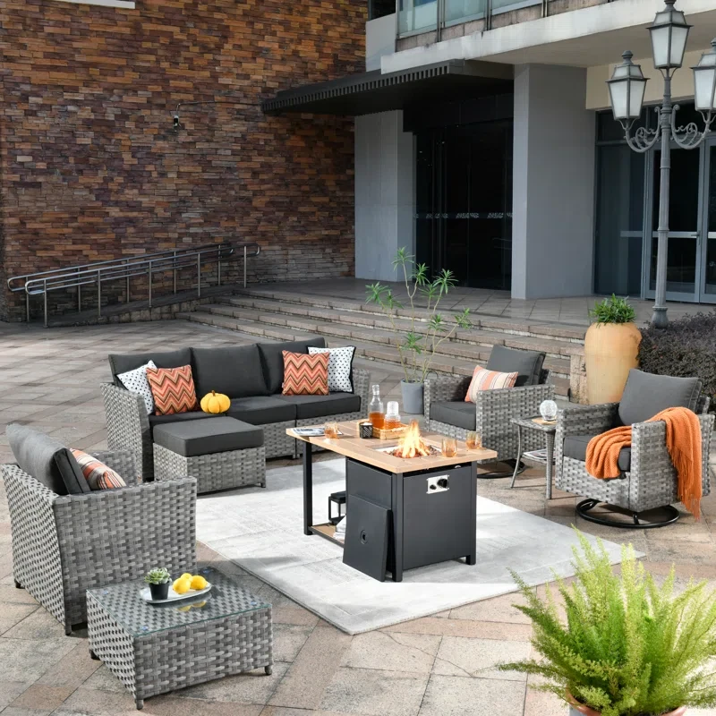 Kincey 6 - Person Outdoor Seating Group with Cushions