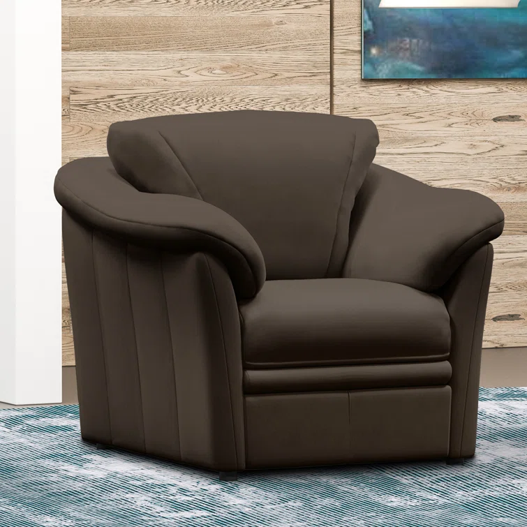 Ramdev Leather Club Chair