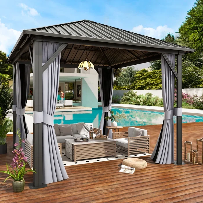 10 Ft. W x 10 Ft. D Aluminum Patio Gazebo