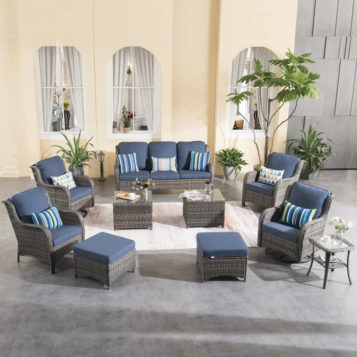 Guillen 7 - Person Outdoor Seating Group with Cushions