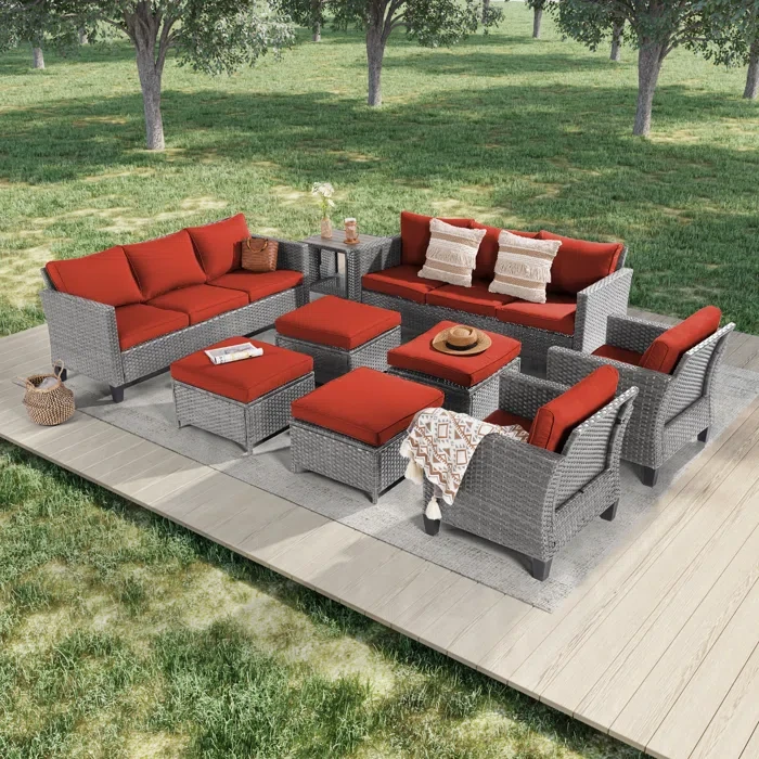 Asharee 8 - Person Outdoor Seating Group with Cushions