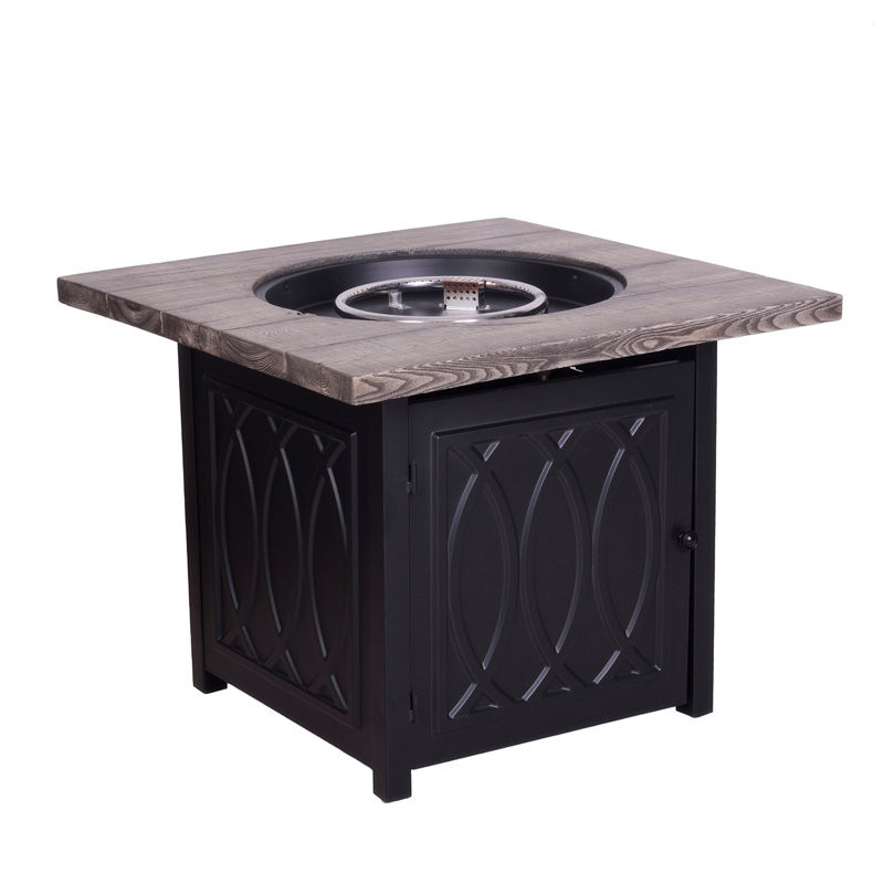 Maragaret 25.08'' H x 32.08'' W Stainless Steel Propane Outdoor Fire Pit Table