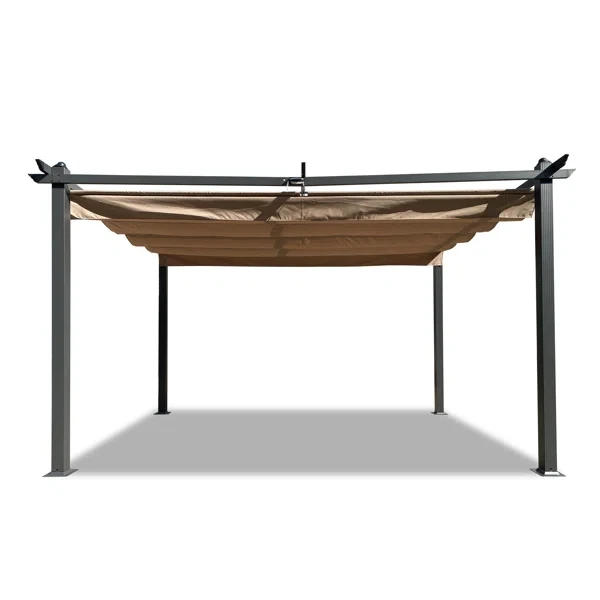 13 Ft. W x 10 Ft. D Aluminum Pergola with Canopy