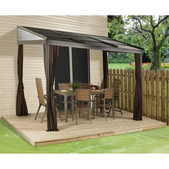 Francfort 12 Ft. W x 9.5 Ft. D Aluminum Patio Gazebo Gazebo