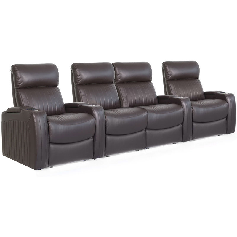 Berwyck Upholstered Home Theater Seating with Cup Holder