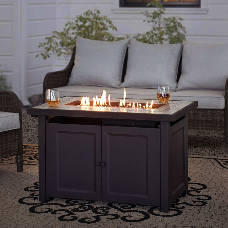 Kartell Steel Propane Outdoor Fire Pit Table