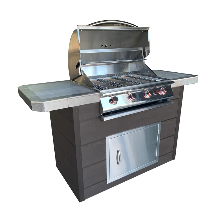 Cal Flame 87.88'' 2 BBQ Grill Island with 4 - Burner Grill