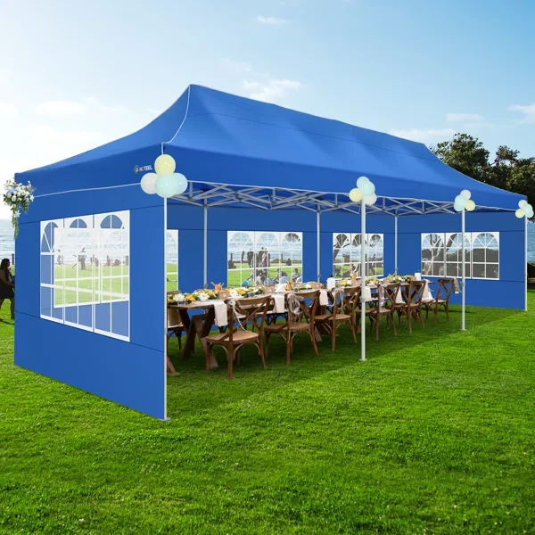 10×30 FT Pop Up Heavy Duty Party Tent with Walls Canopy Commercial Tent with Metal Frame