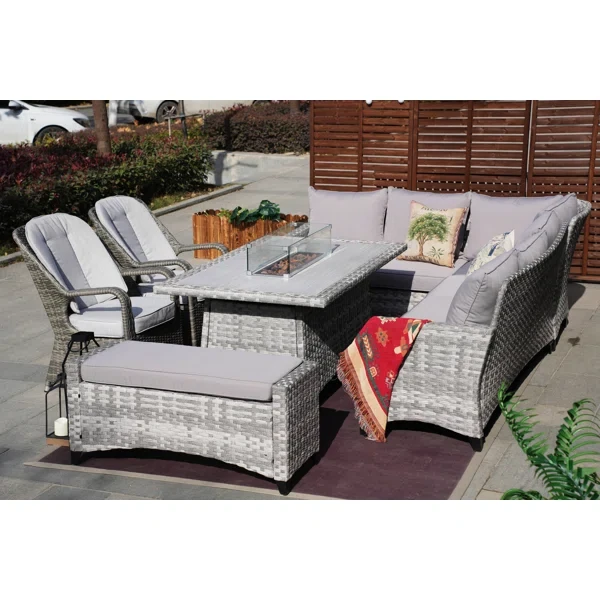 Algird 10 - Person Outdoor Seating Group with Cushions