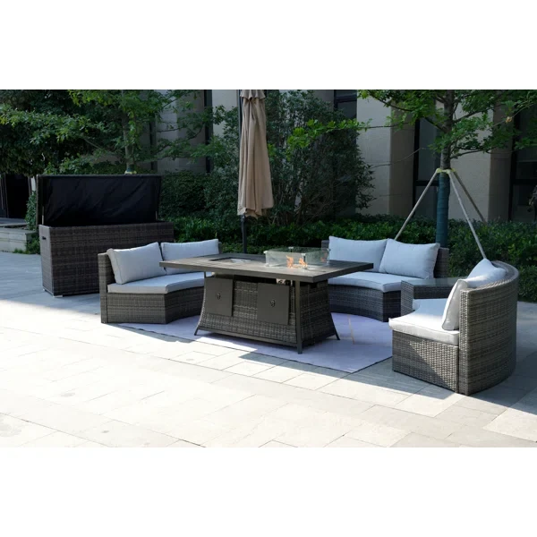 Aliaksey 6 - Person Outdoor Seating Group with Cushions