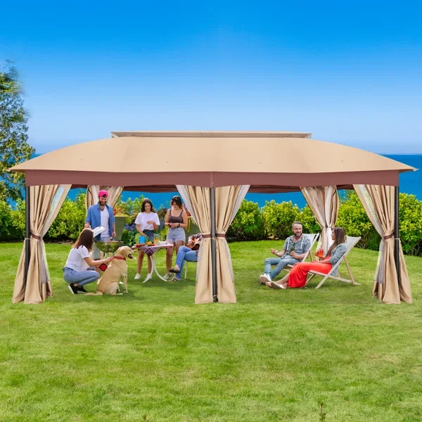 19.5 Ft. W x 12 Ft. D Metal Patio Gazebo