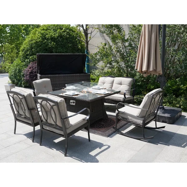 Amairany 6 - Person Outdoor Seating Group with Cushions