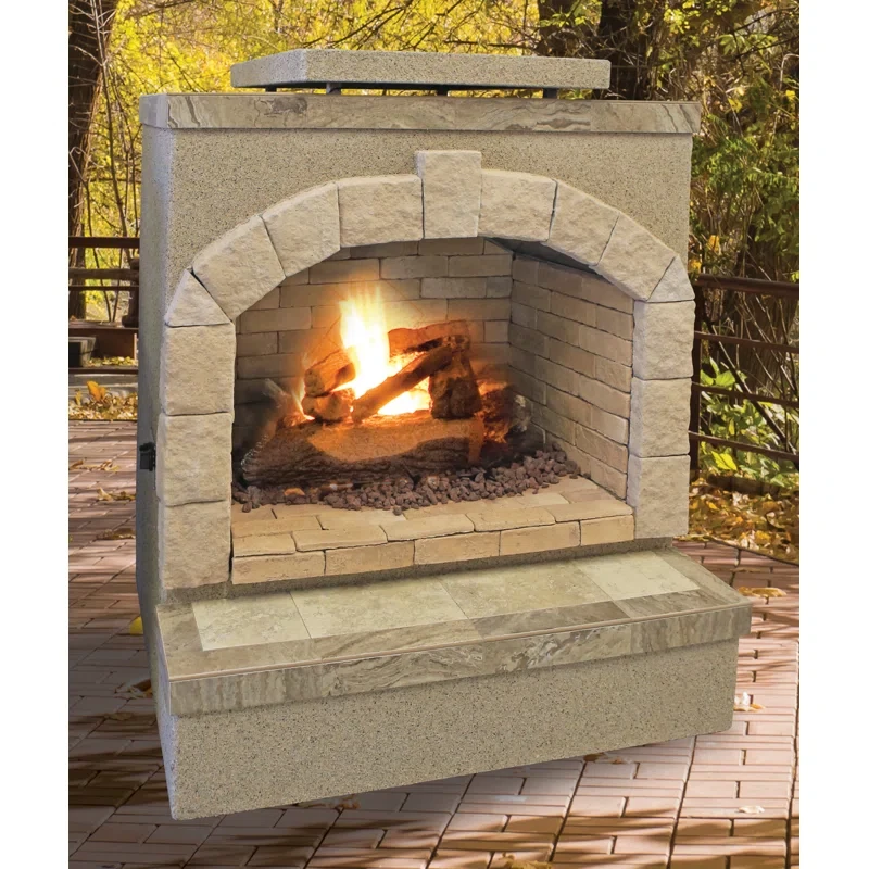 59" H Propane Outdoor Fireplace