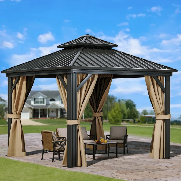 Aluminum Patio Gazebo 12 ft. W x 10 ft. D