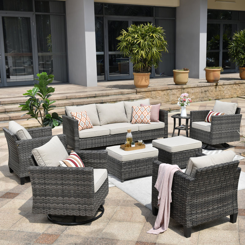 7 - Person Outdoor Seating Group with Cushions