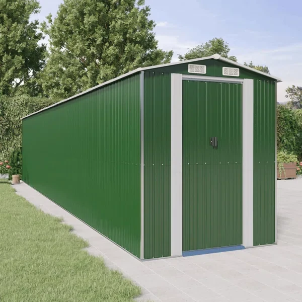 6 ft. W x 33 ft. D Metal Garage Shed