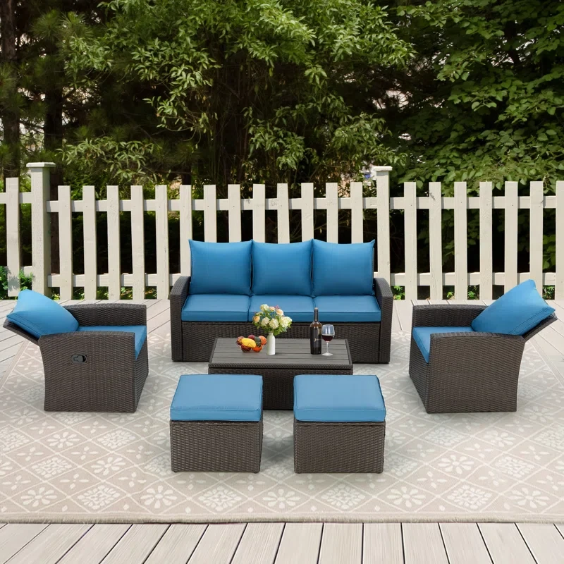 Daveric 7 - Person Outdoor Seating Group with Cushions