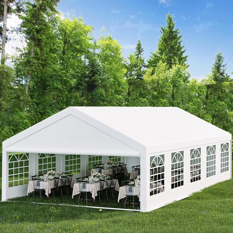 235.2" H x 235.2" W x 129.6" D High - Density Polyethylene (HDPE) Party Tent