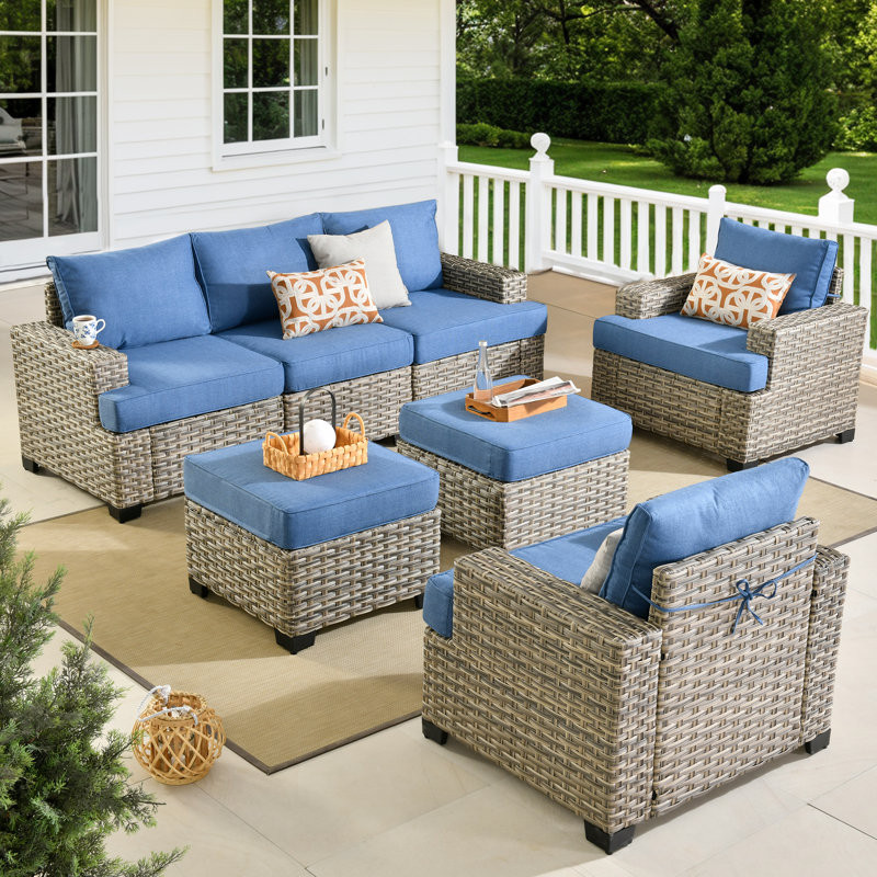 7 - Person Outdoor Seating Group With Cushions