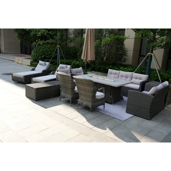 Alseepa 11 - Person Outdoor Seating Group with Cushions