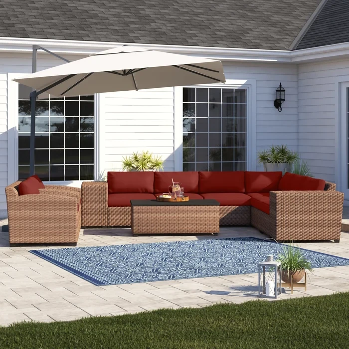 Ambroselli 7 - Person Outdoor Seating Group with Cushions