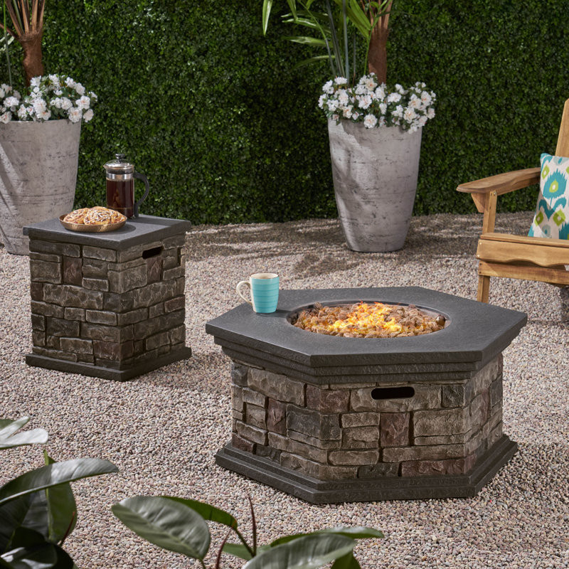 Keper Concrete Propane Fire Pit with Tank Holder