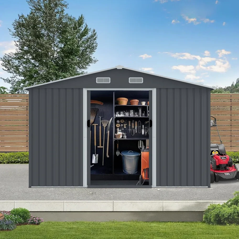 10 ft. W x 8 ft. D Metal Storage Shed