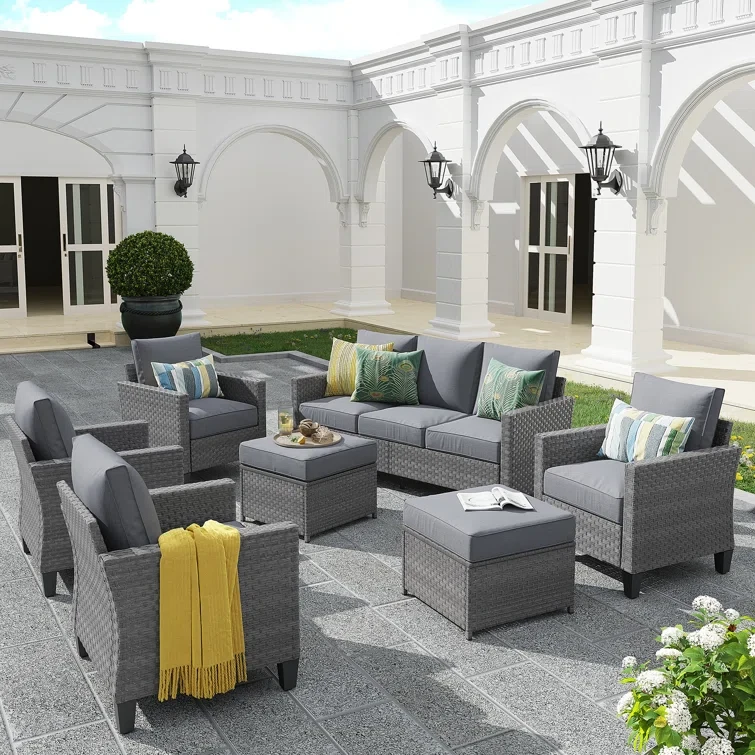 Brytanie 7 Piece Sofa Seating Group with Cushions