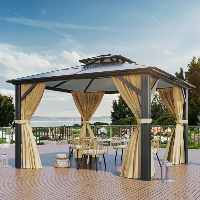 Metal Patio Gazebo 14 ft x 12 ft