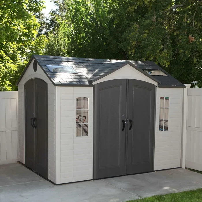 10 Ft. x 8 Ft. High-Density Polyethylene (Plastic) Steel Reinforced Outdoor Storage Shed