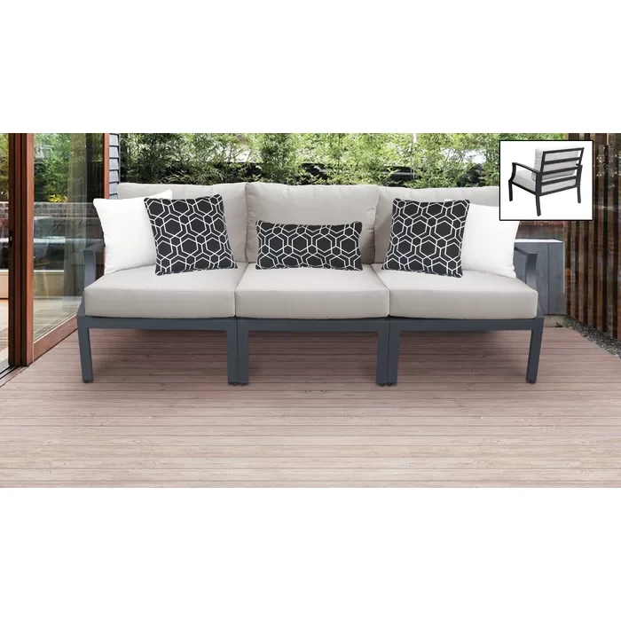 Analyssia 3 - Person Outdoor Seating Group with Cushions