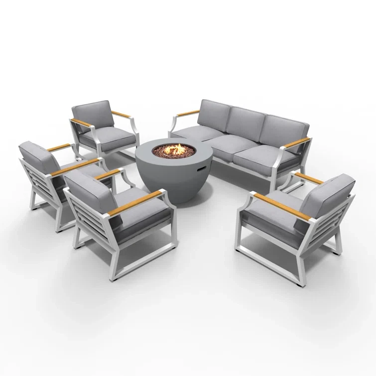 7 - Person Outdoor Seating Group with Cushions