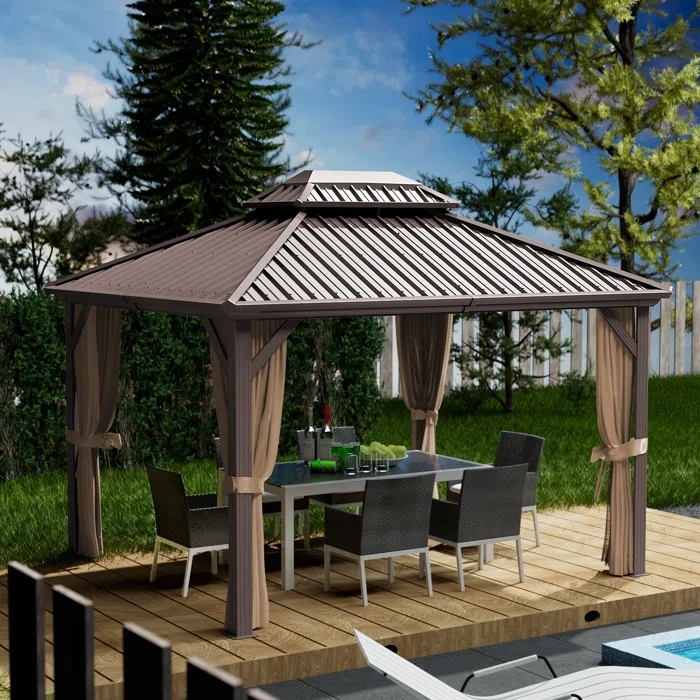 Caesar 10 Ft. W x 12 Ft. D Aluminum Patio Gazebo