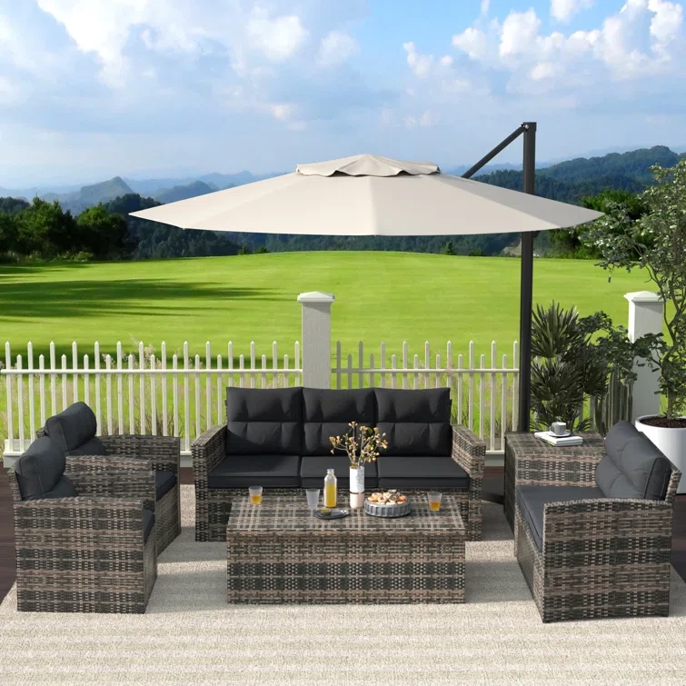 7 - Person Outdoor Seating Group with Cushions