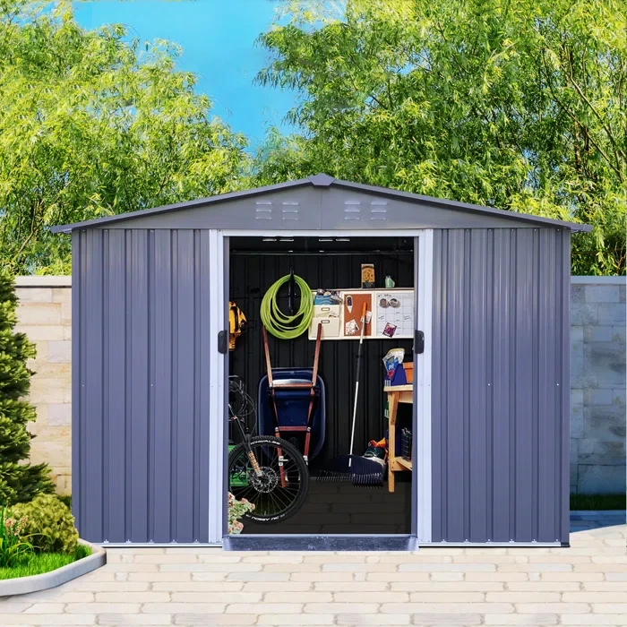 8 ft. W x 6 ft. D Metal Storage Shed