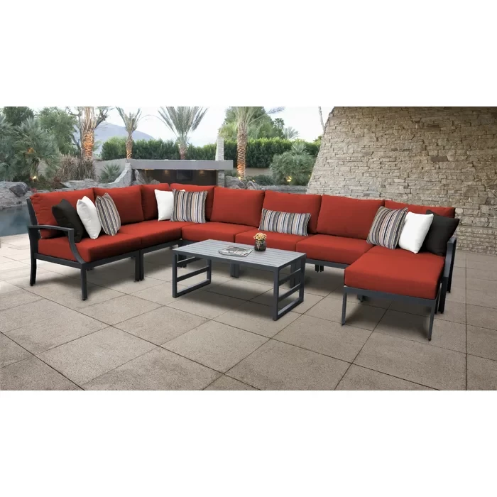 Analyssia 8 - Person Outdoor Seating Group with Cushions