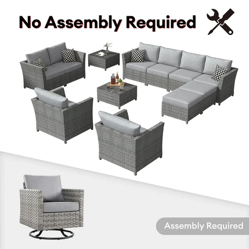 Kirill 9 - Person Outdoor Seating Group with Cushions